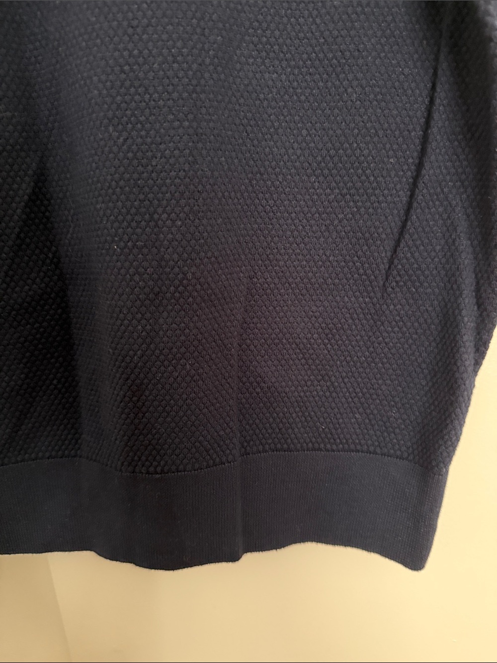 BOSS Navy Short-Sleeve Knit with White Trim - Picture 5 of 6